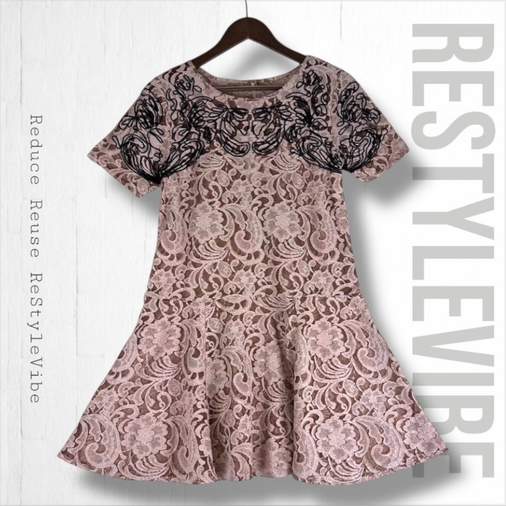 FREE PEOPLE Women’s Size XS Dress NWT Lace Mini Length Sheer Sexy Boho